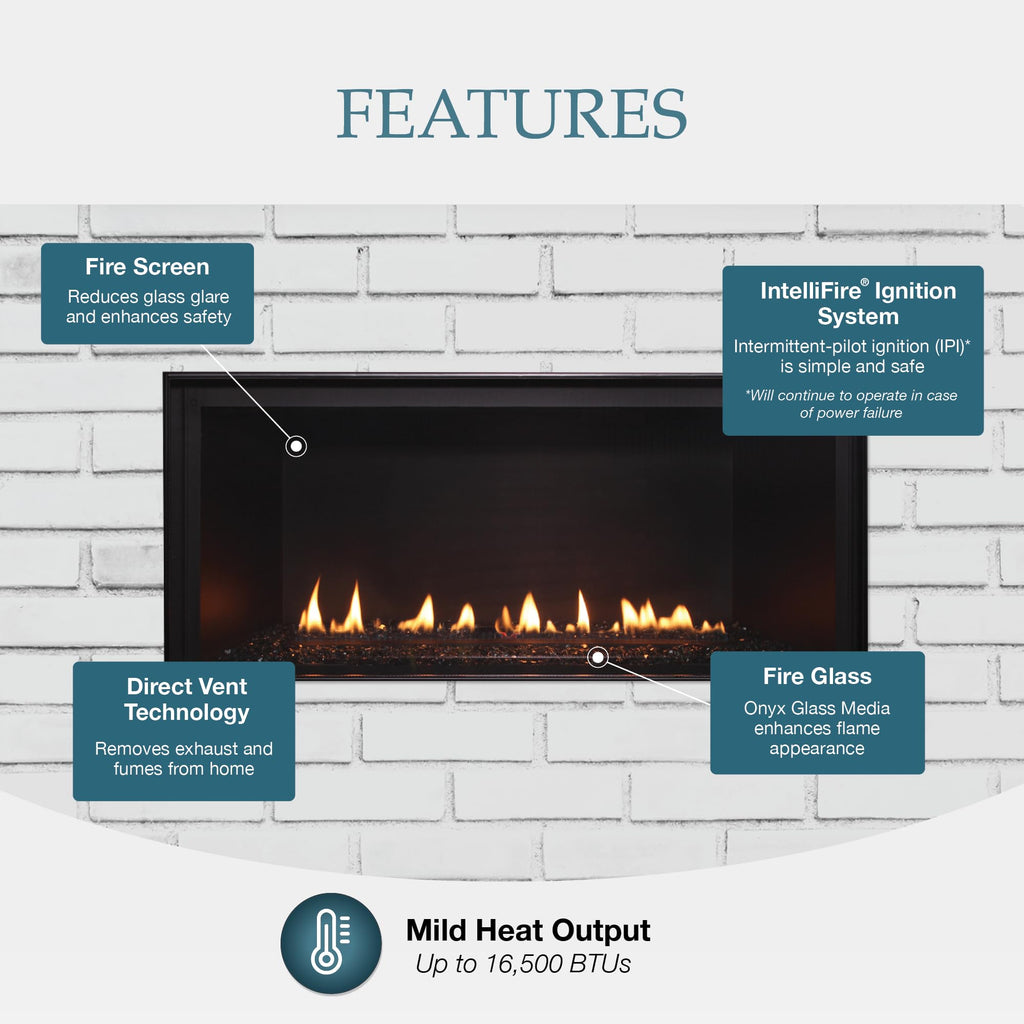 Majestic 36 Inch Linear Direct Vent Gas Fireplace - DVLINEAR36