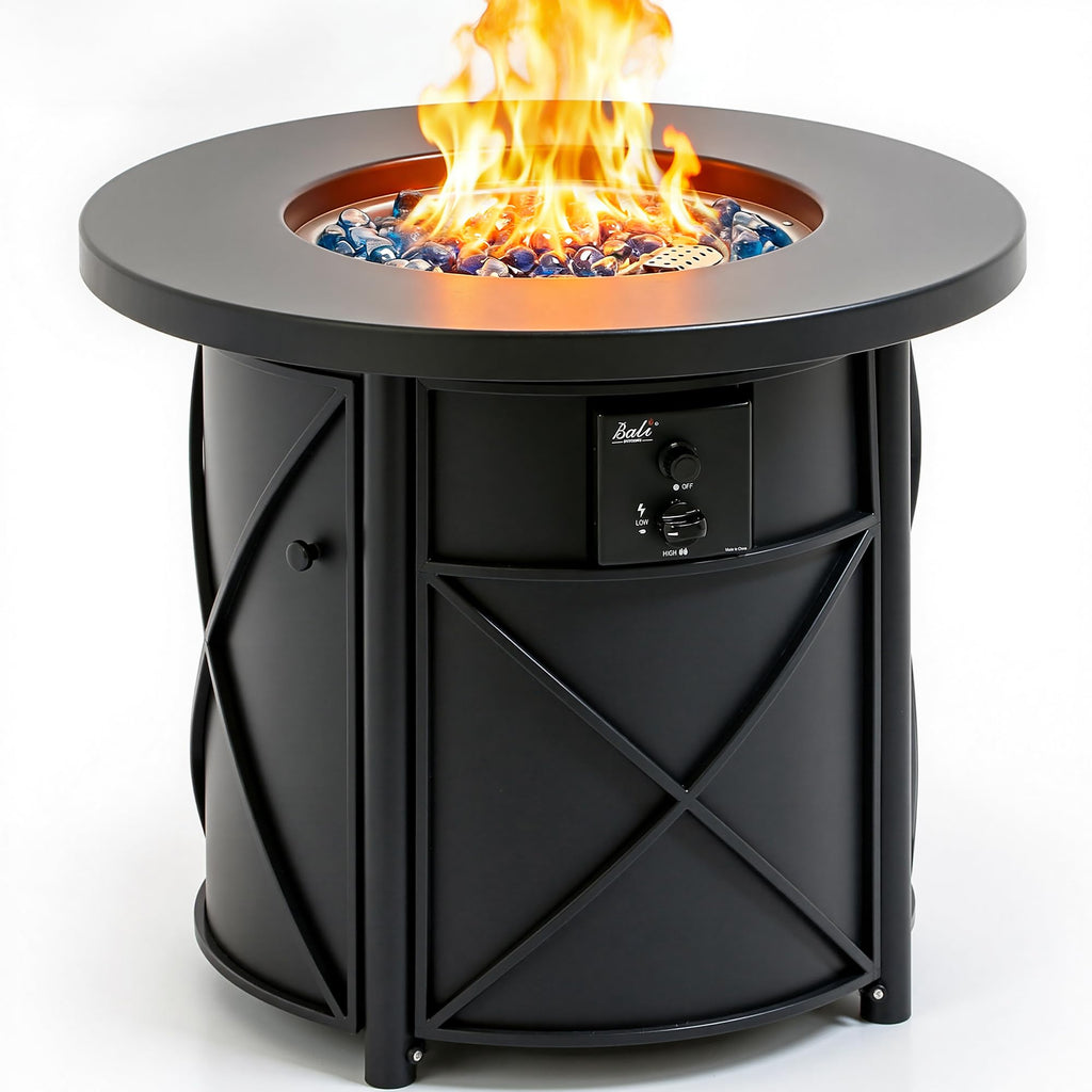 30" Propane Fire Pit Table for Outdoor Patio & Backyard, 50,000 BTU