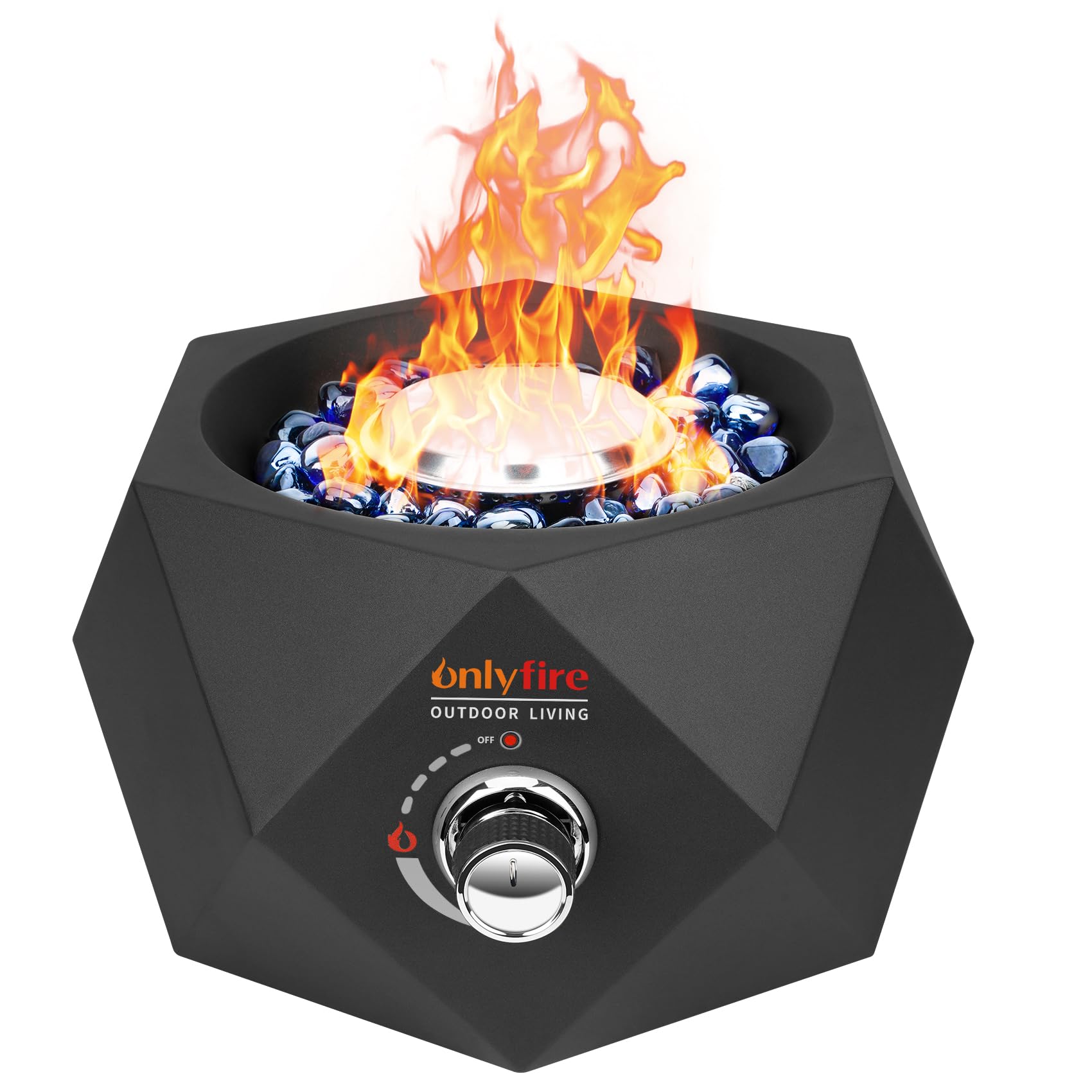 14" Portable Tabletop Gas Fire Pit for Patio, Camping & Outdoor Use