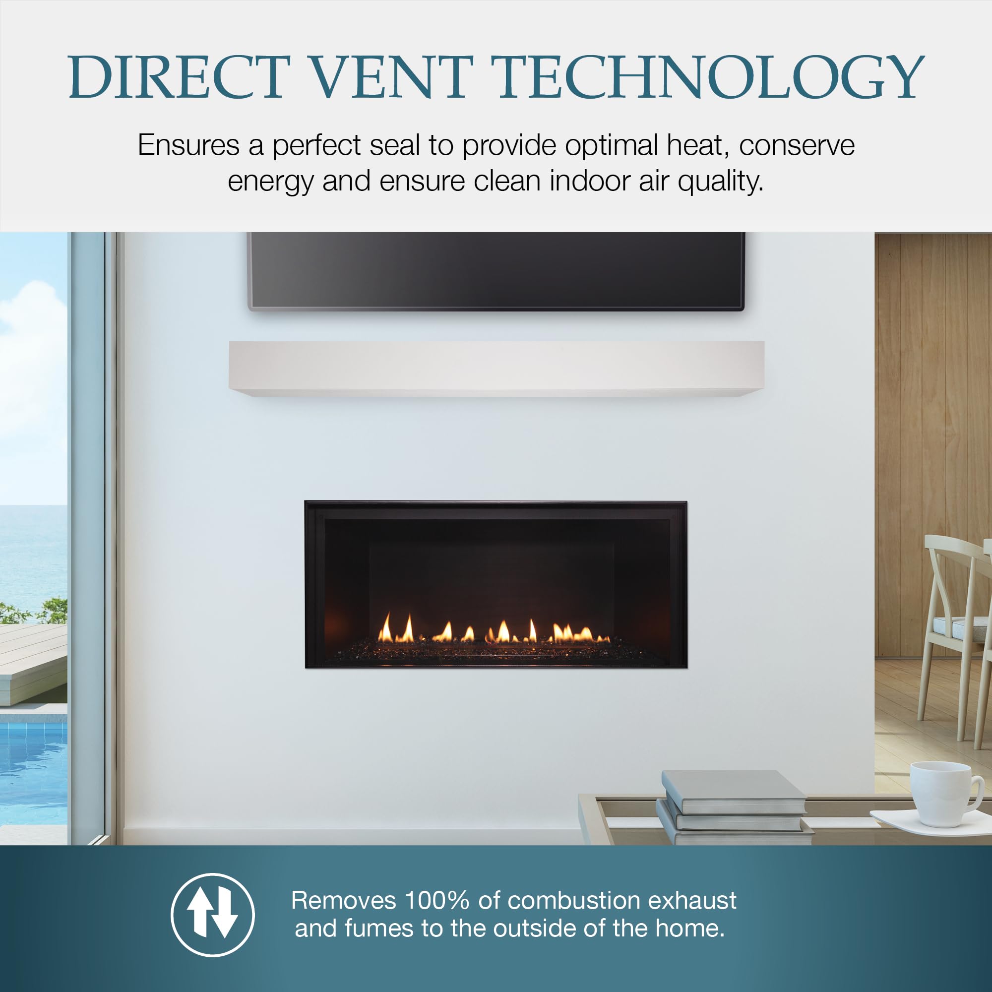 Majestic 36 Inch Linear Direct Vent Gas Fireplace - DVLINEAR36