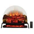 Freestanding Electric Fireplace Log Set Insert with 750W/1500W Heater, 6 Flame Colors & Remote Control