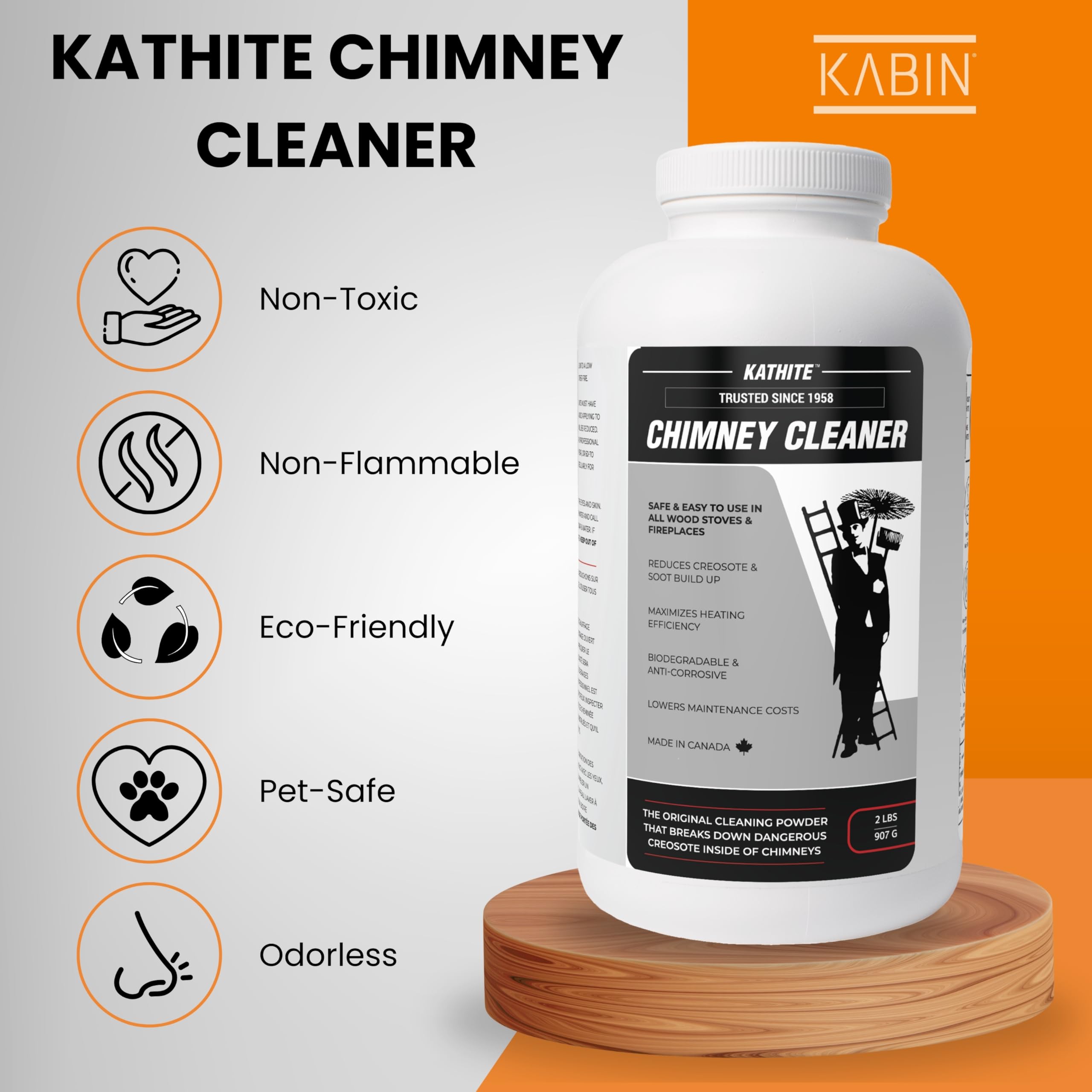2 lb Chimney Sweep Cleaner, Soot & Creosote Remover for Fireplaces and Wood Stoves