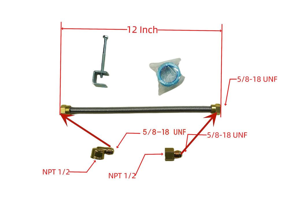 18" Gas Fireplace Burner Pan for Gas Logs & Fire Pits, Propane Compatible