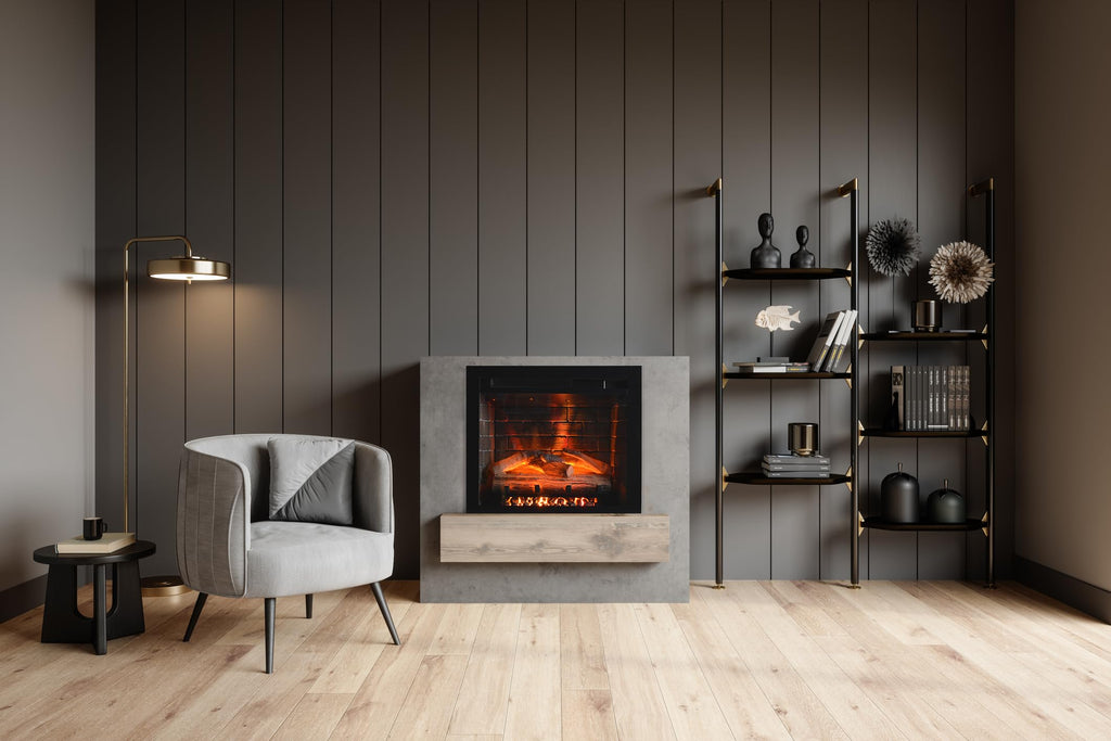 26" Electric Fireplace Insert with Infrared Heating, Wi-Fi App, Remote Control & Realistic Flame