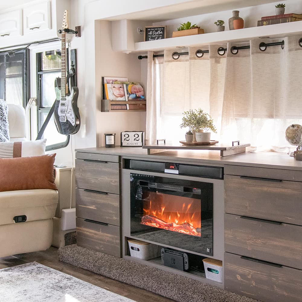 Touchstone Sideline Recessed Mounted Electric Fireplace