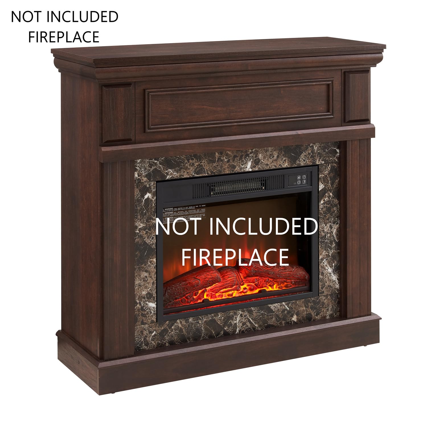 Fireplace Mantel Console for 23" Electric Fireplace, Space-Saving Modern Design for Living Room