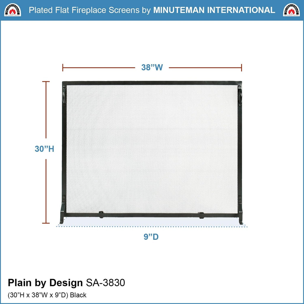 Minuteman International SA-3830 Plain by Design Fireplace Screen