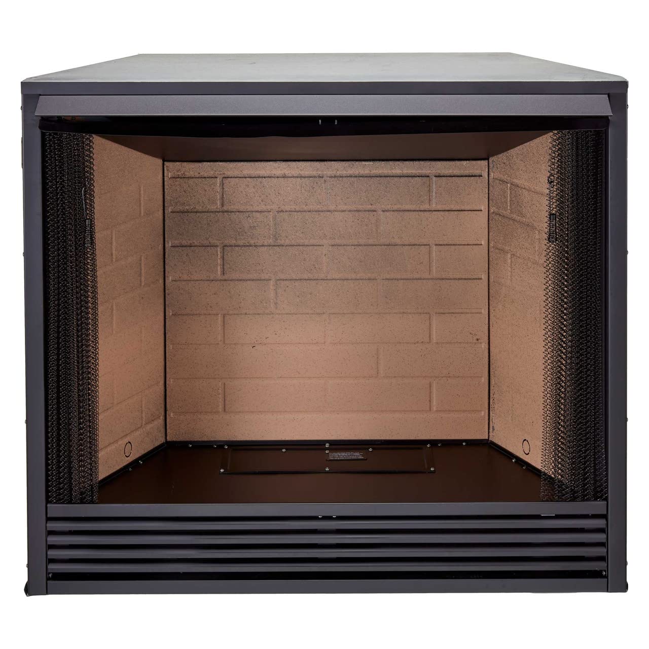 36" Universal Ventless Firebox Insert, Zero Clearance Design, Black
