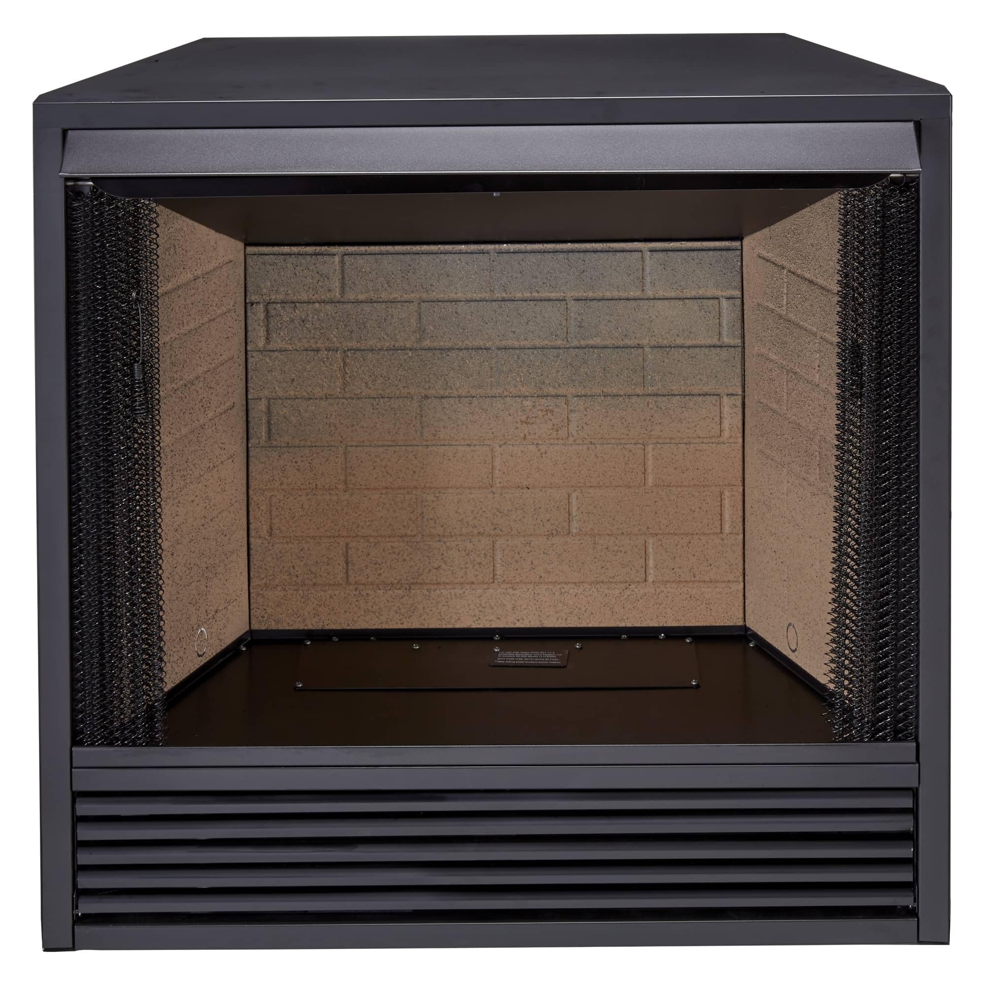 Dual Fuel Ventless Gas Firebox Insert with Mantel, Natural Gas & Propane Compatible