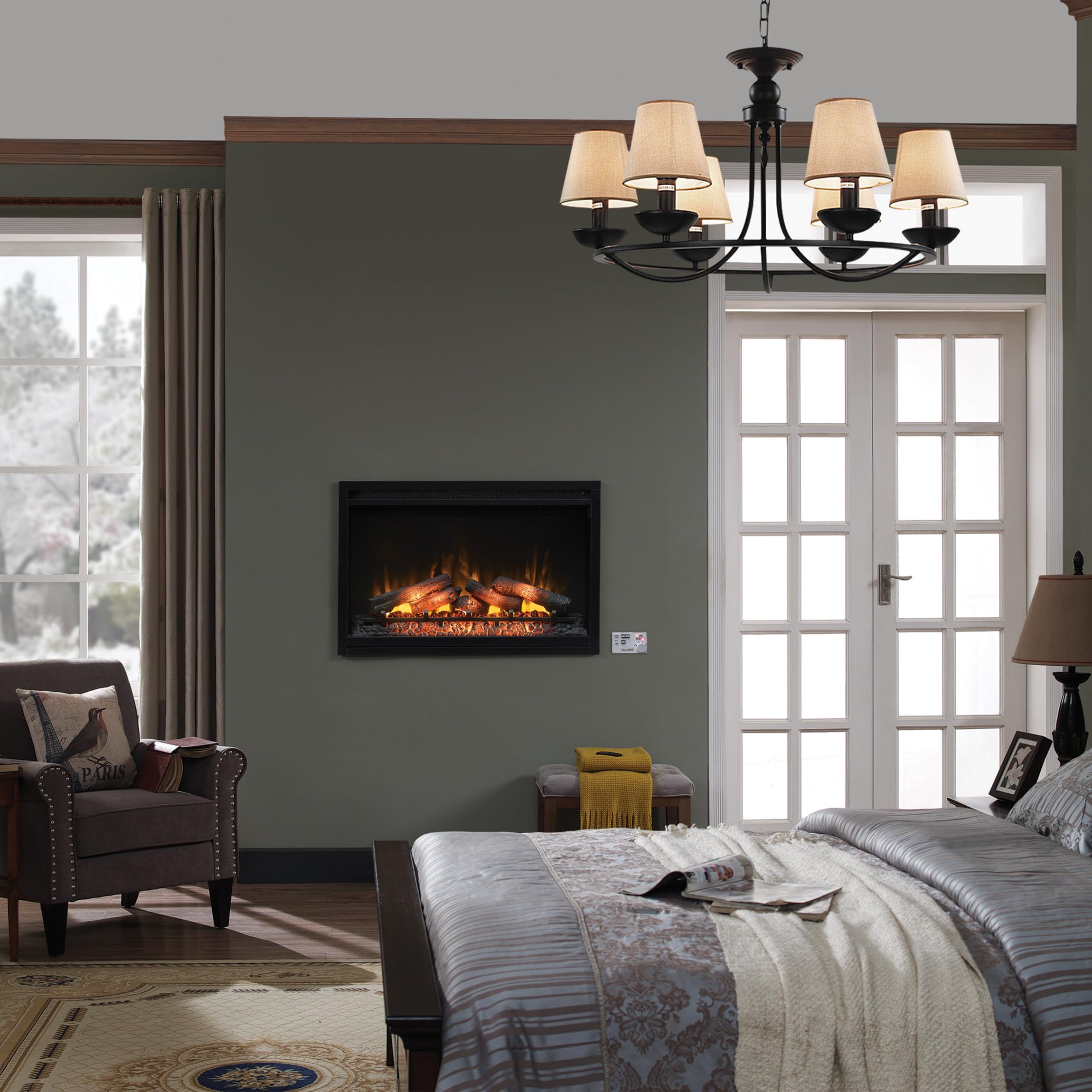 ClassicFlame Traditional Built-in Electric Fireplace Insert