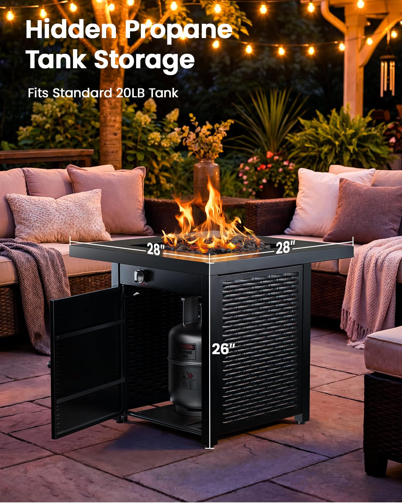 Ciays Gas Fire Pit Table