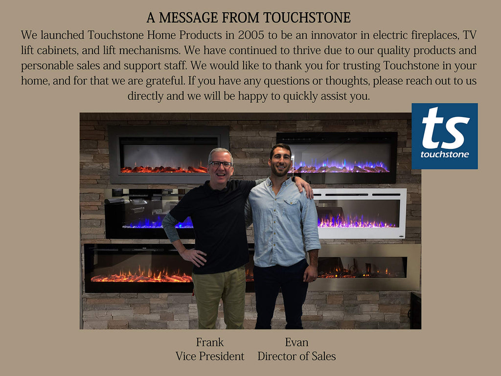Touchstone Sideline Recessed Mounted Electric Fireplace