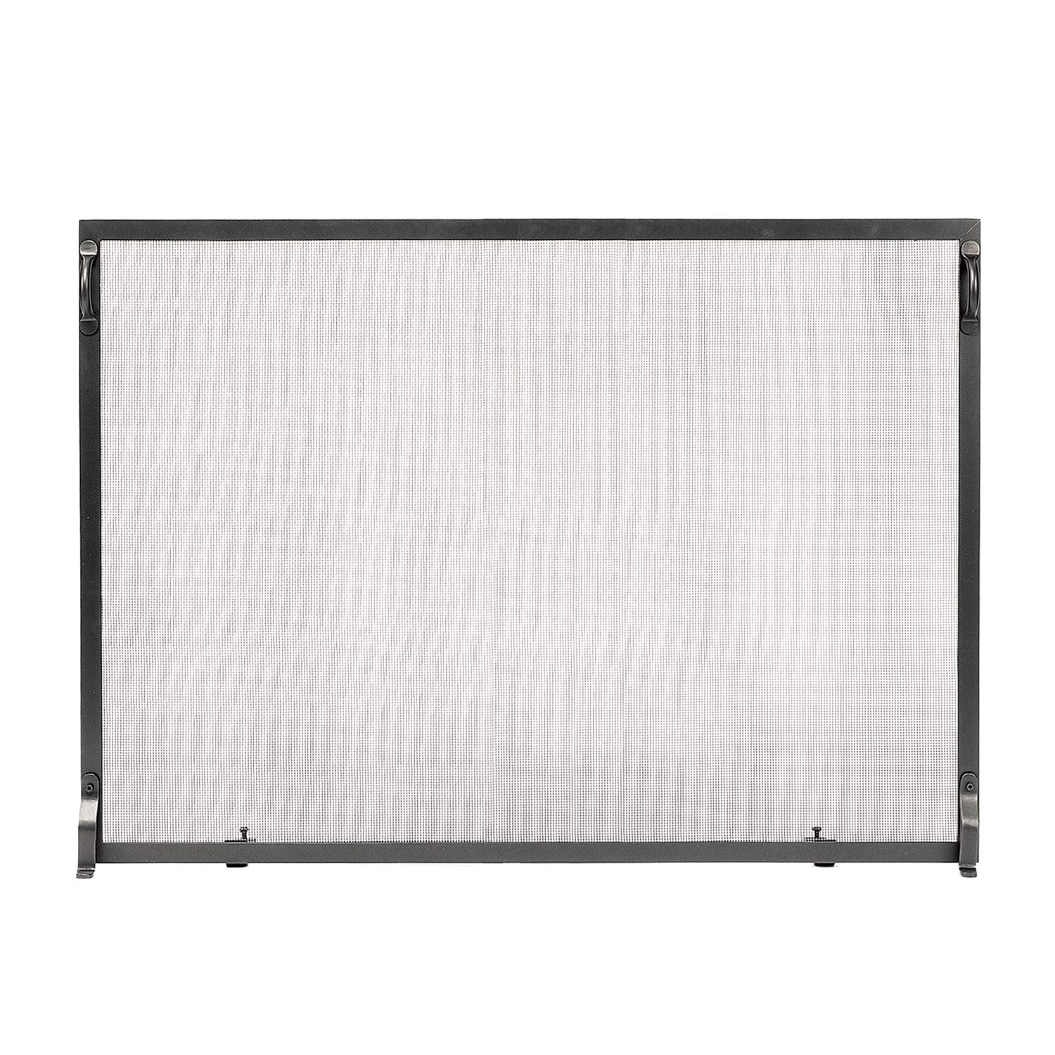 Minuteman International SS-5036 Colonial Flat Fireplace Screen, Graphite, 50" x 36"