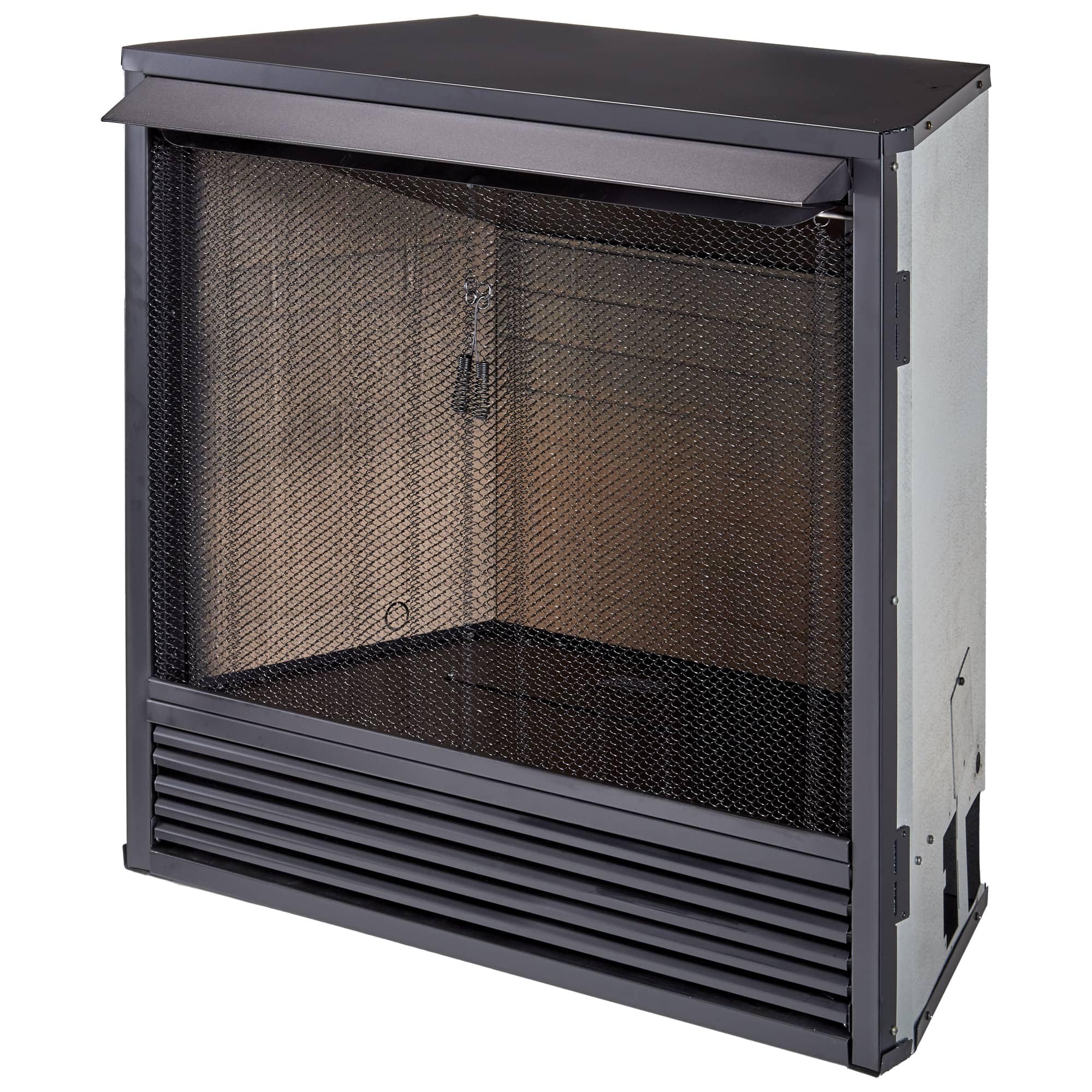 Dual Fuel Ventless Gas Firebox Insert with Mantel, Natural Gas & Propane Compatible