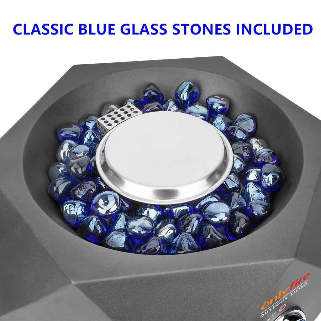 14" Portable Tabletop Gas Fire Pit for Patio, Camping & Outdoor Use