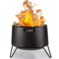 TIKI Brand Stainless Steel Low Smoke Fire Pit - Includes Wood Pack and Cloth Cover