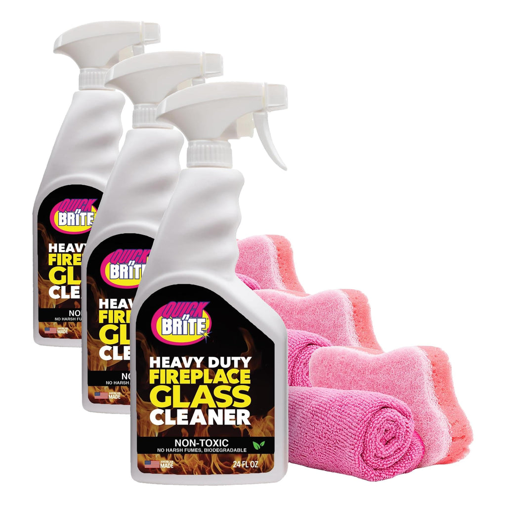Quick 'n Brite Fireplace Glass