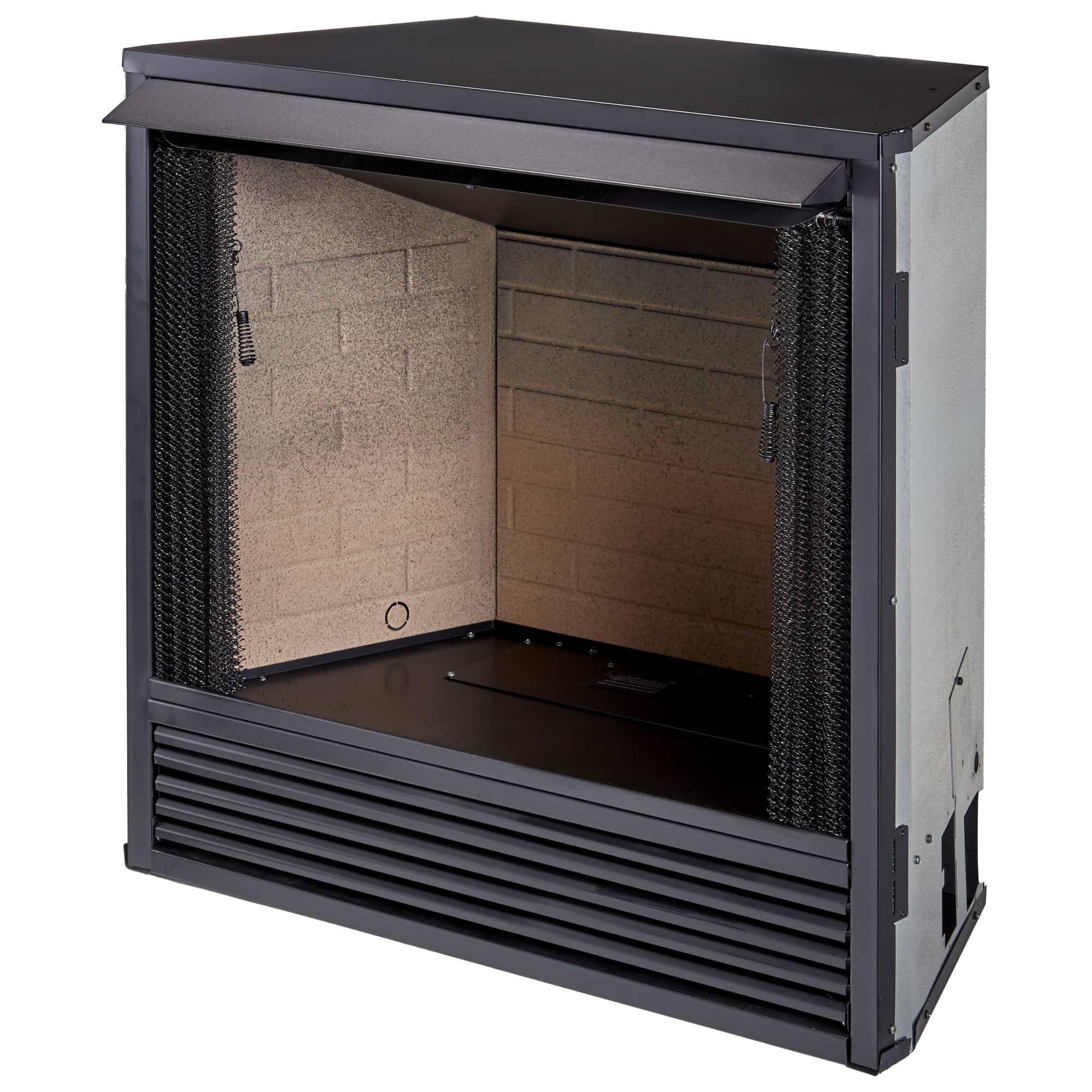Dual Fuel Ventless Gas Firebox Insert with Mantel, Natural Gas & Propane Compatible
