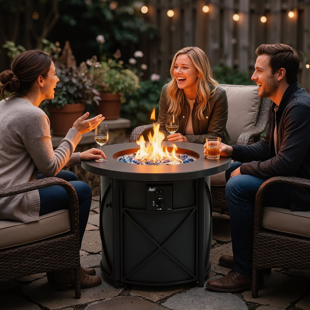 30" Propane Fire Pit Table for Outdoor Patio & Backyard, 50,000 BTU