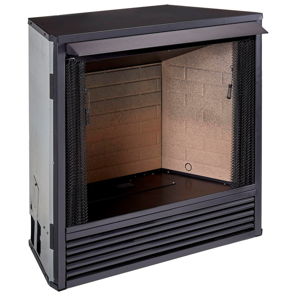 Dual Fuel Ventless Gas Firebox Insert with Mantel, Natural Gas & Propane Compatible