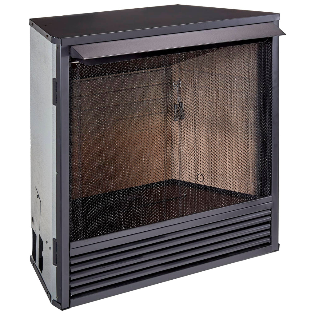 Dual Fuel Ventless Gas Firebox Insert with Mantel, Natural Gas & Propane Compatible