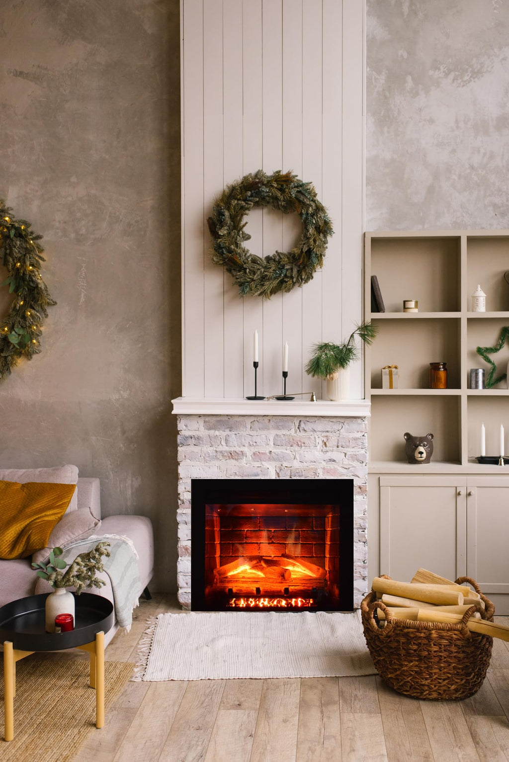 26" Electric Fireplace Insert with Infrared Heating, Wi-Fi App, Remote Control & Realistic Flame
